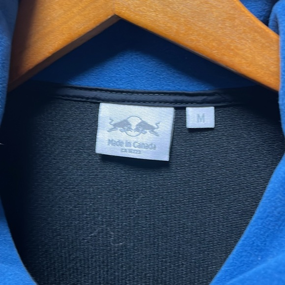 Red Bull Spell Out Full Zip Fleece Vest Jacket medium made in Canada - Picture 7 of 10